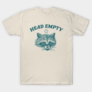 head empty raccoon shirt, Retro Cartoon T Shirt, Weird T Shirt, Meme T Shirt, Trash Panda T Shirt, Unisex T-Shirt